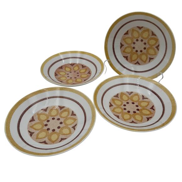 Vintage "Yellow Star" Cereal/Soup Bowls by Taylor Smith Taylor (TST) Set of 4 - Picture 1 of 9